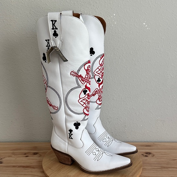 dingo Shoes - Dingo Womens Ace Of Spades Stacked Heel Cowboy Boots